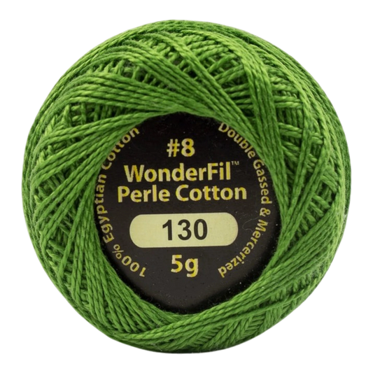 Eleganza 8wt Solid Perle Cotton Ball - MANTIS for embroidery, stitching and decorative needlework