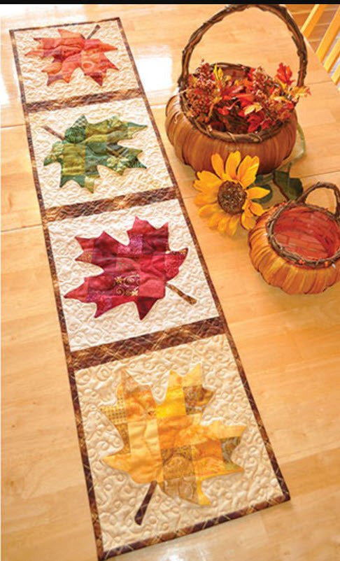Maple Leaf Table Runner Pattern - Everything Fabric