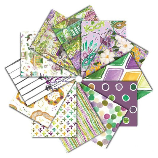 Mardi Gras Fat Quarter Bundle, 12pcs - Everything Fabric