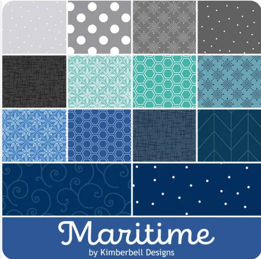 Maritime - Fat Quarter Bundle 14pc - Kimberbell Basics - Everything Fabric