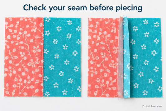 Project illustration for Sewing Machine Seam Guide. Finished projects, fabric, patterns and other tools are not included.