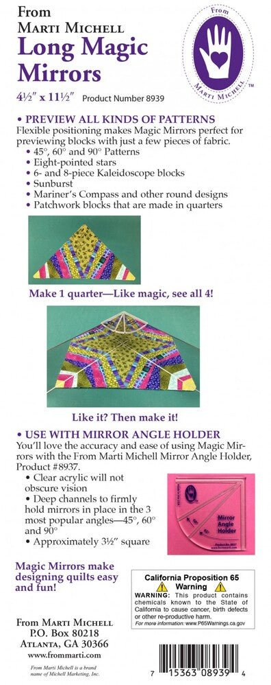 Marti Michell Folding Magic Mirror 4.5in x 11.5in - Everything Fabric