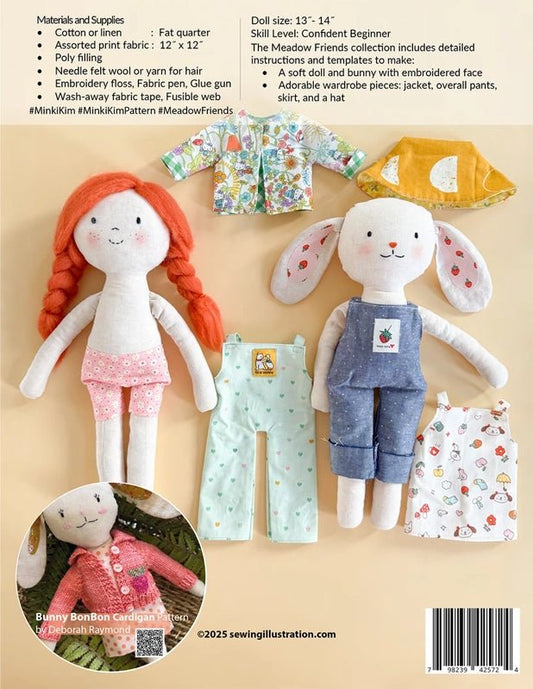 Meadow Friends Doll Pattern - Everything Fabric