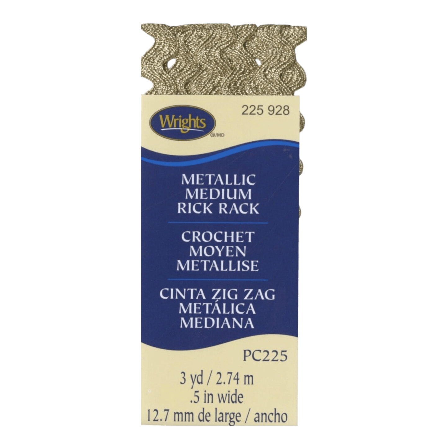 Medium Rick Rack - Metallic - Everything Fabric