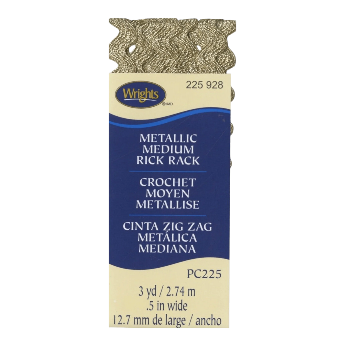 Wrights Rick Rack - Metallic Antique Gold