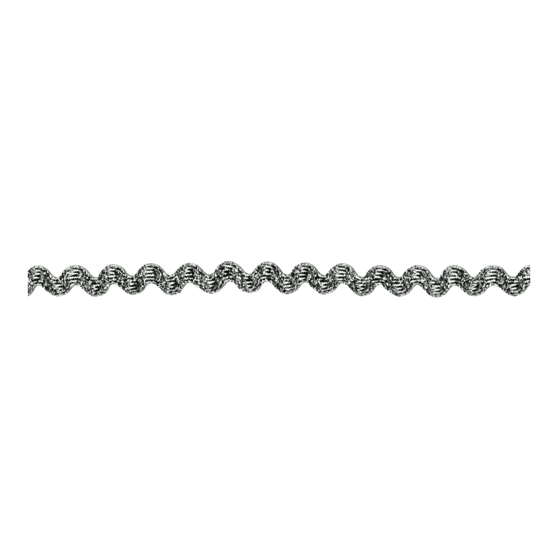 Medium Rick Rack - Metallic Silver - Everything Fabric