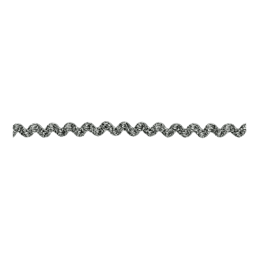 Medium Rick Rack - Metallic Silver - Everything Fabric