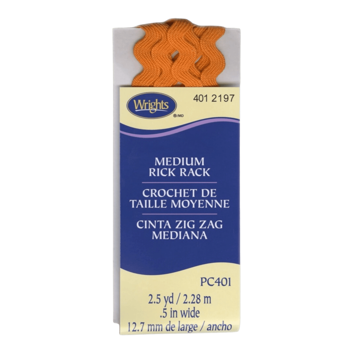 Medium Rick Rack - ORANGE PEEL - Everything Fabric