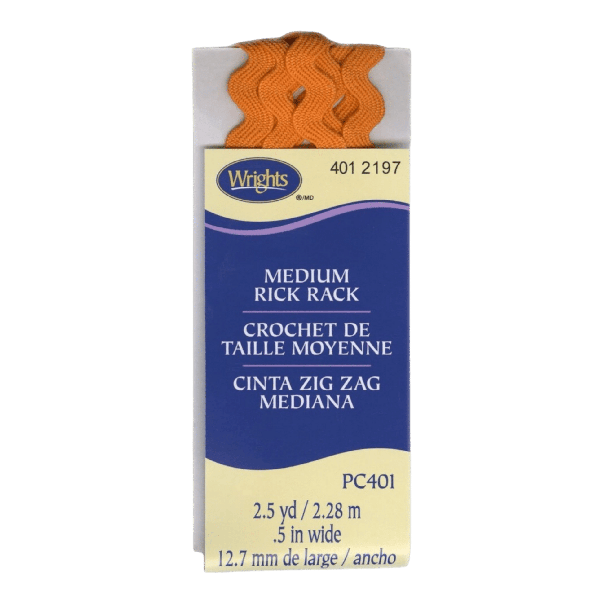 Medium Rick Rack - ORANGE PEEL - Everything Fabric