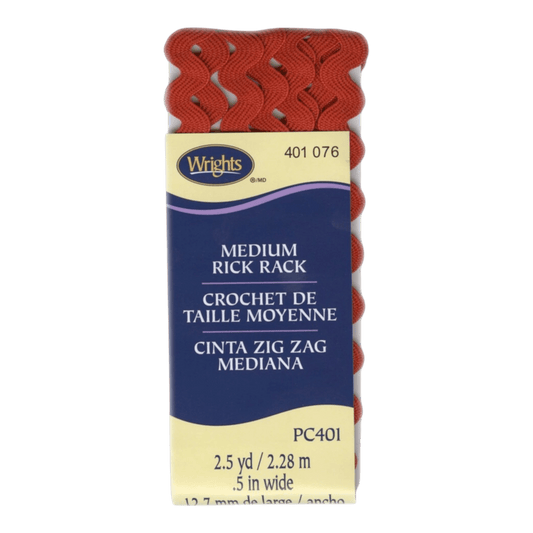 Medium Rick Rack - Scarlet - Everything Fabric