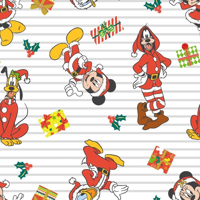 Mickey and Friends Christmas Stripe Christmas - Everything Fabric
