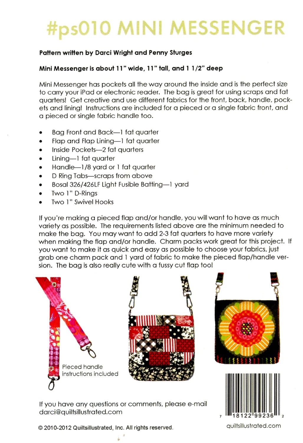 Mini Messenger Bag Pattern - Everything Fabric