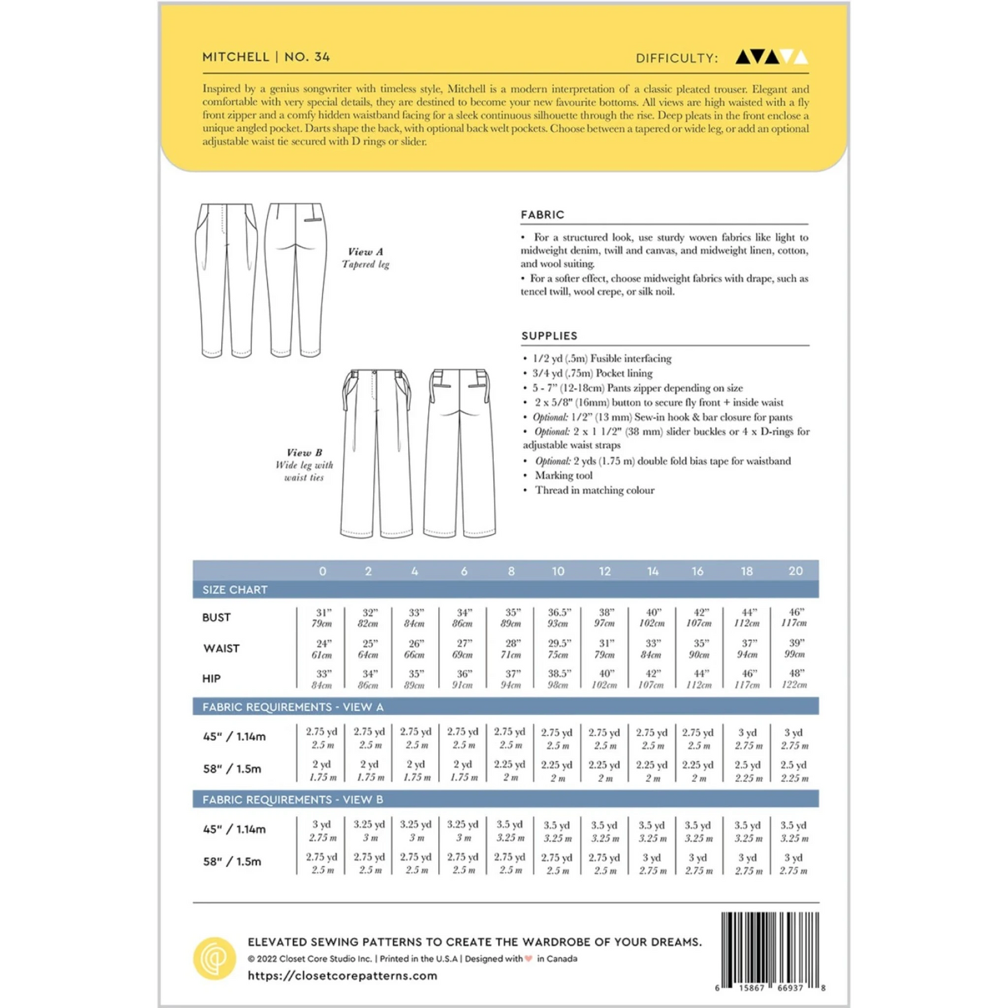 Mitchell Trousers Pattern , quilting and craft projects