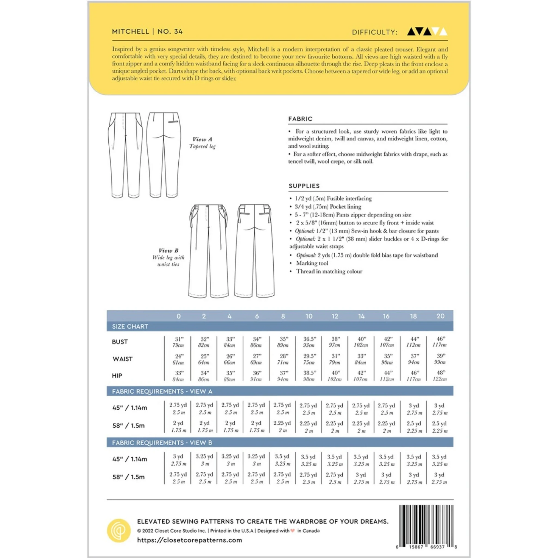 Mitchell Trousers Pattern , quilting and craft projects