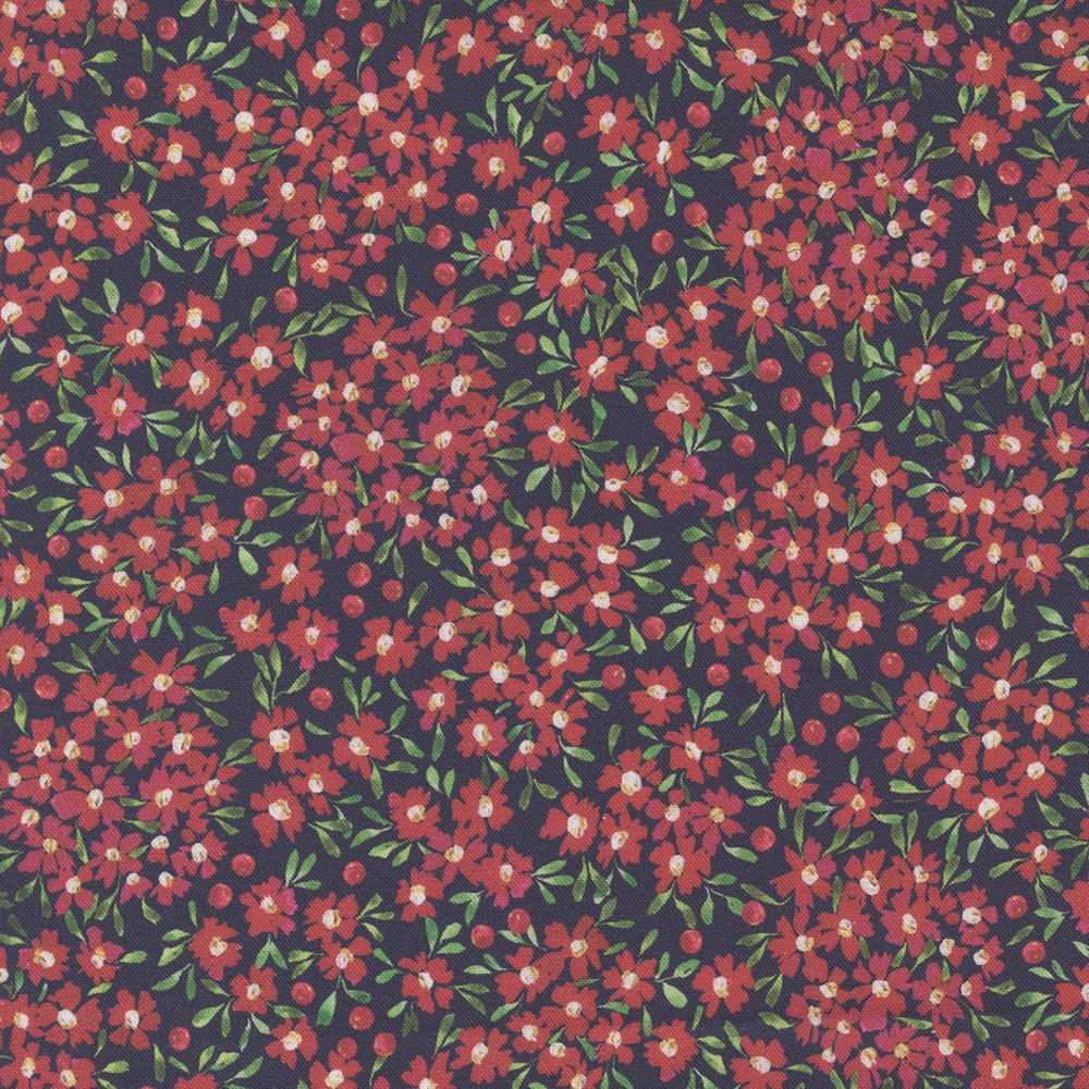 MODA Comfort & Joy - Red Flowers - Everything Fabric