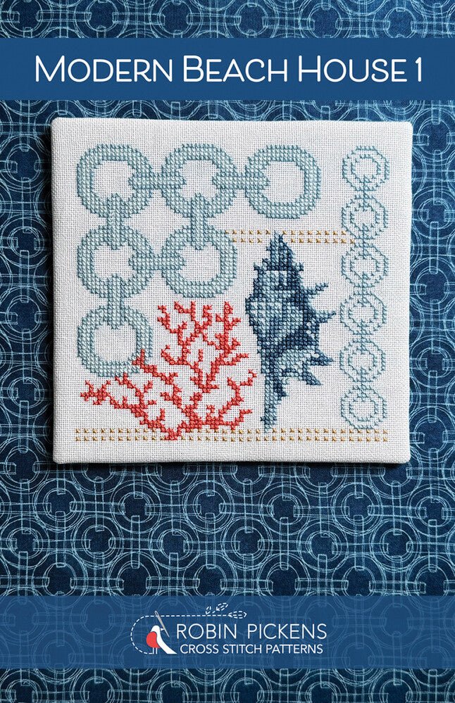 Modern Beach House 1 Cross Stitch Pattern - Everything Fabric