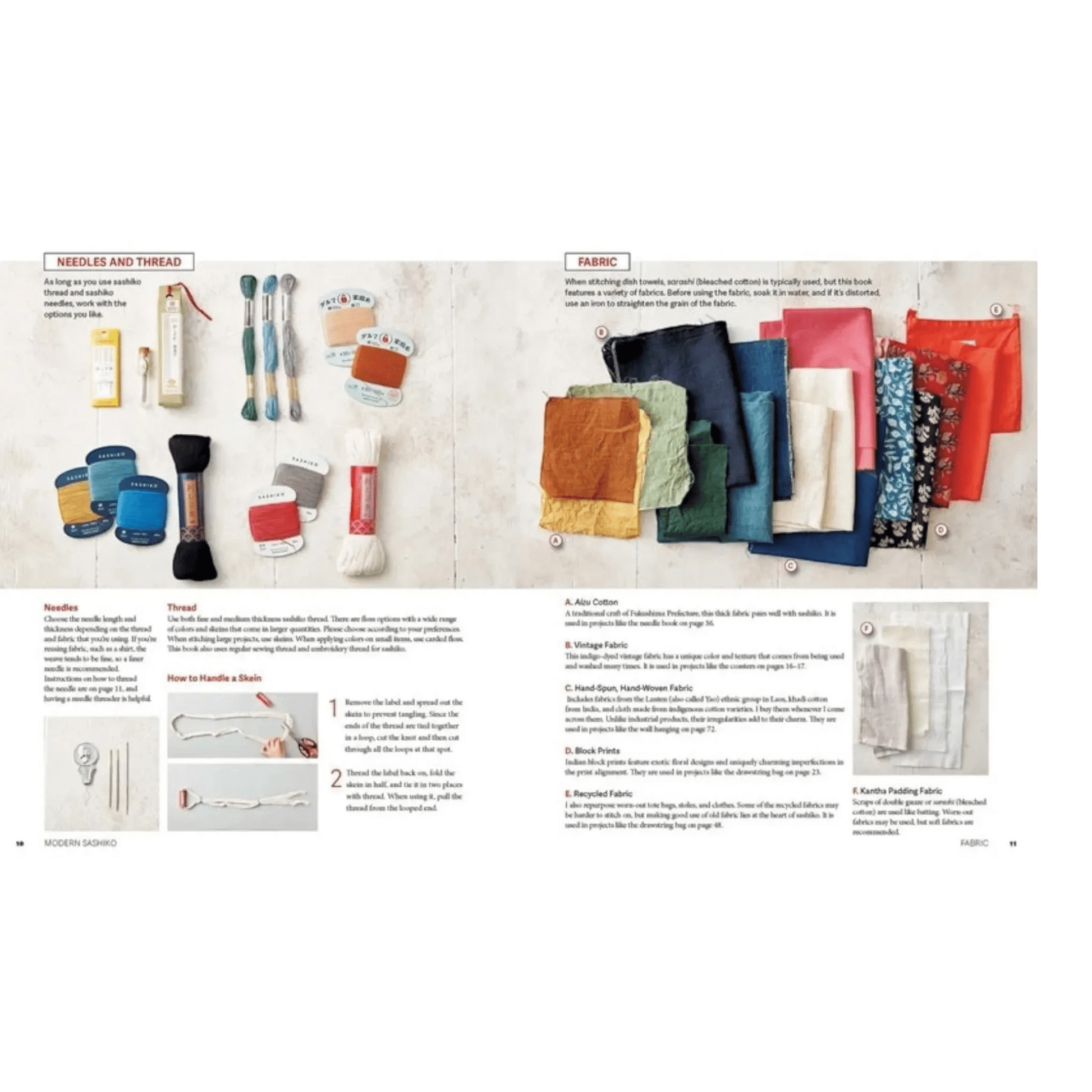 Modern Sashiko: 26 Mixed-Style Sashiko Projects for Everyday Items Book - Everything Fabric