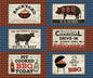 Multi Color Backyard BBQ Digital 914 mm Placemat Panel - Everything Fabric