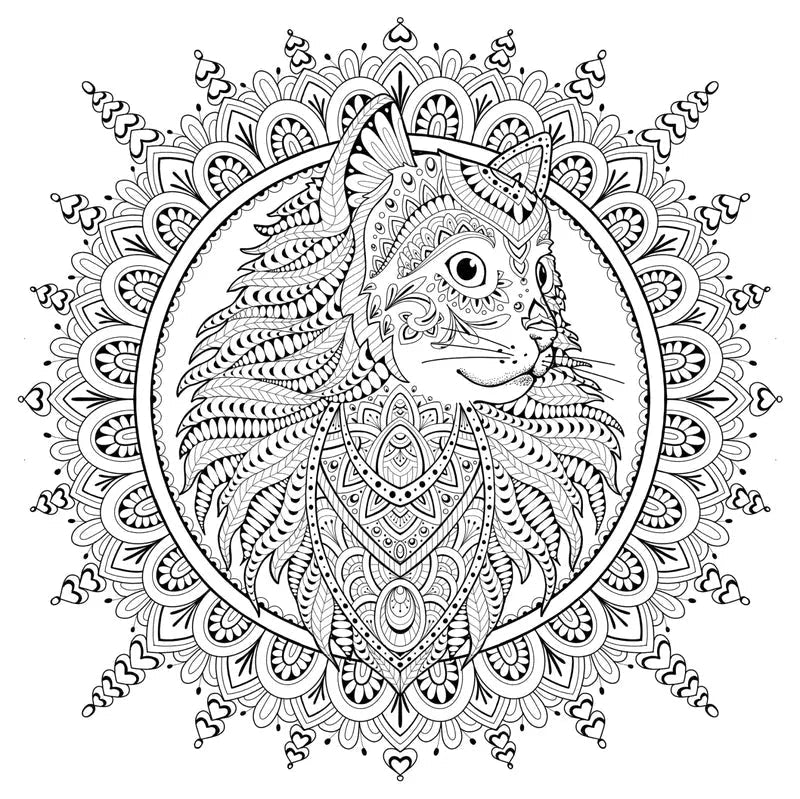 My Cat Mandala Coloring Book - Everything Fabric