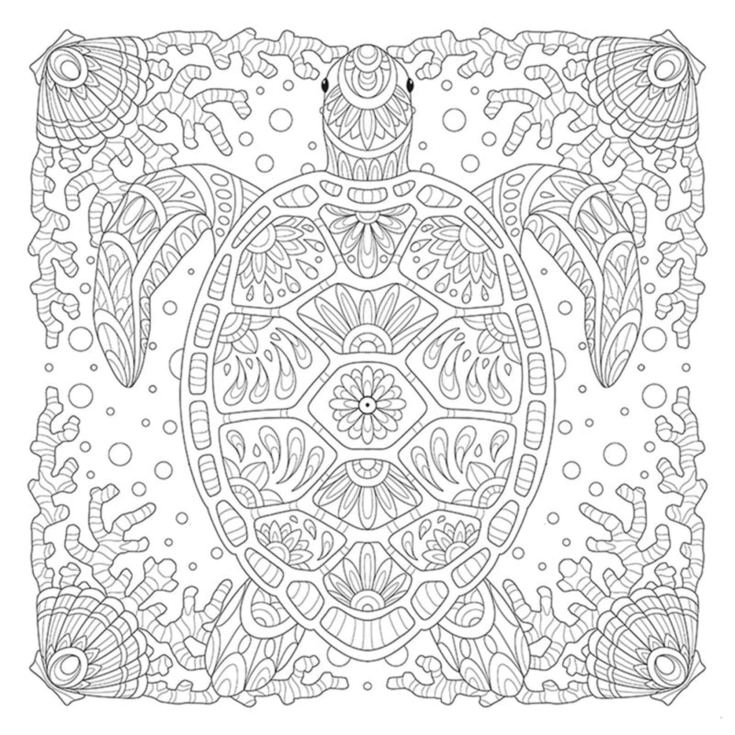 My Ocean Mandala Coloring Book - Everything Fabric