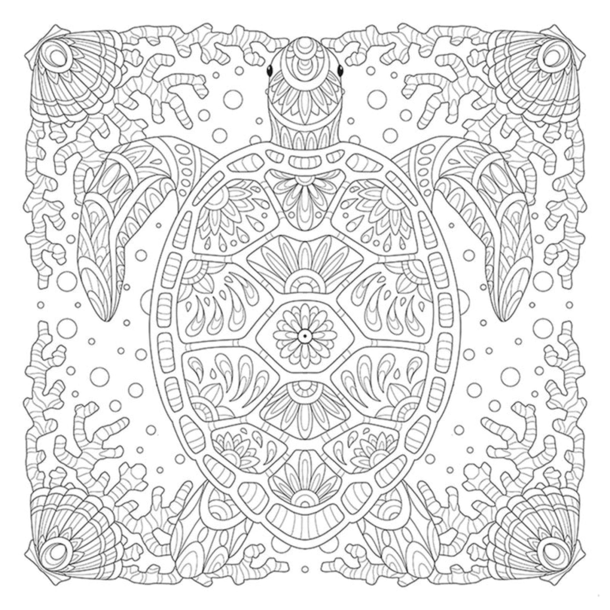 My Ocean Mandala Coloring Book - Everything Fabric