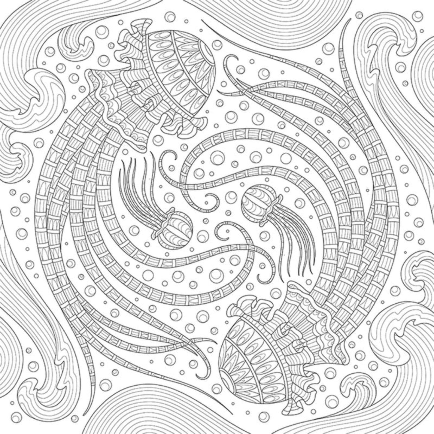 My Ocean Mandala Coloring Book - Everything Fabric