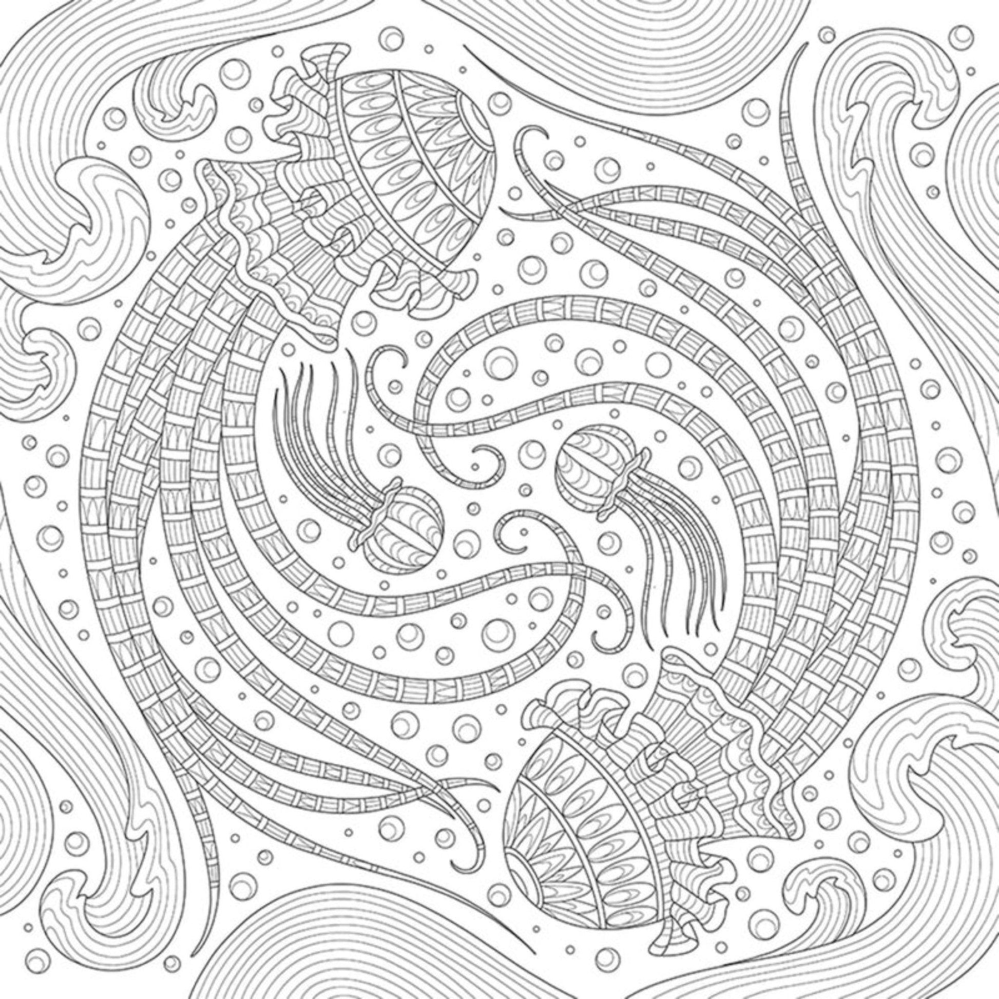 My Ocean Mandala Coloring Book - Everything Fabric