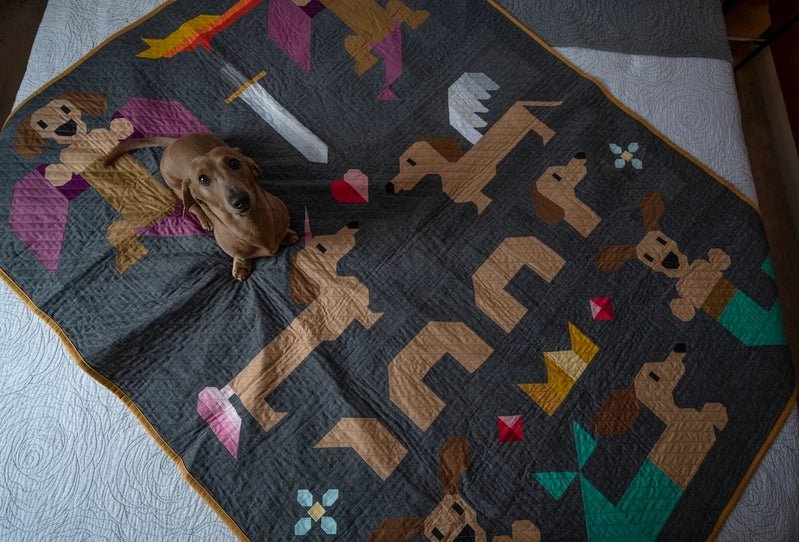 Mythical Wieners Quilt Pattern - Everything Fabric