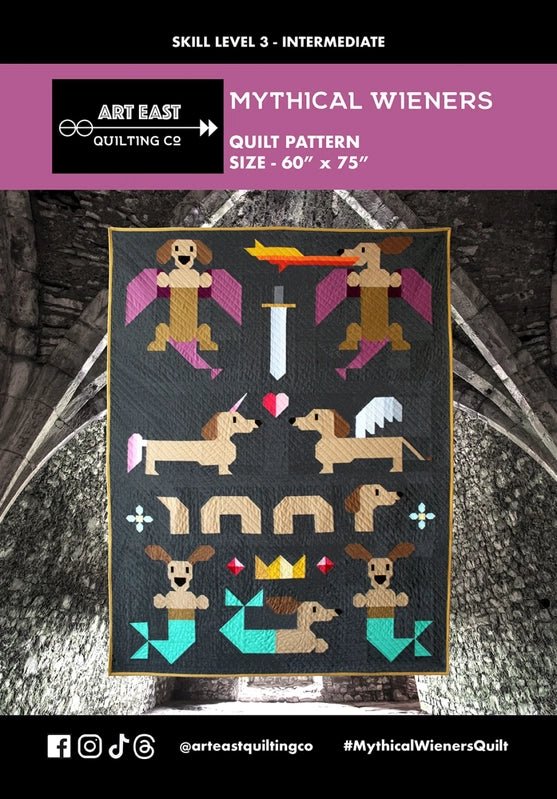 Mythical Wieners Quilt Pattern - Everything Fabric