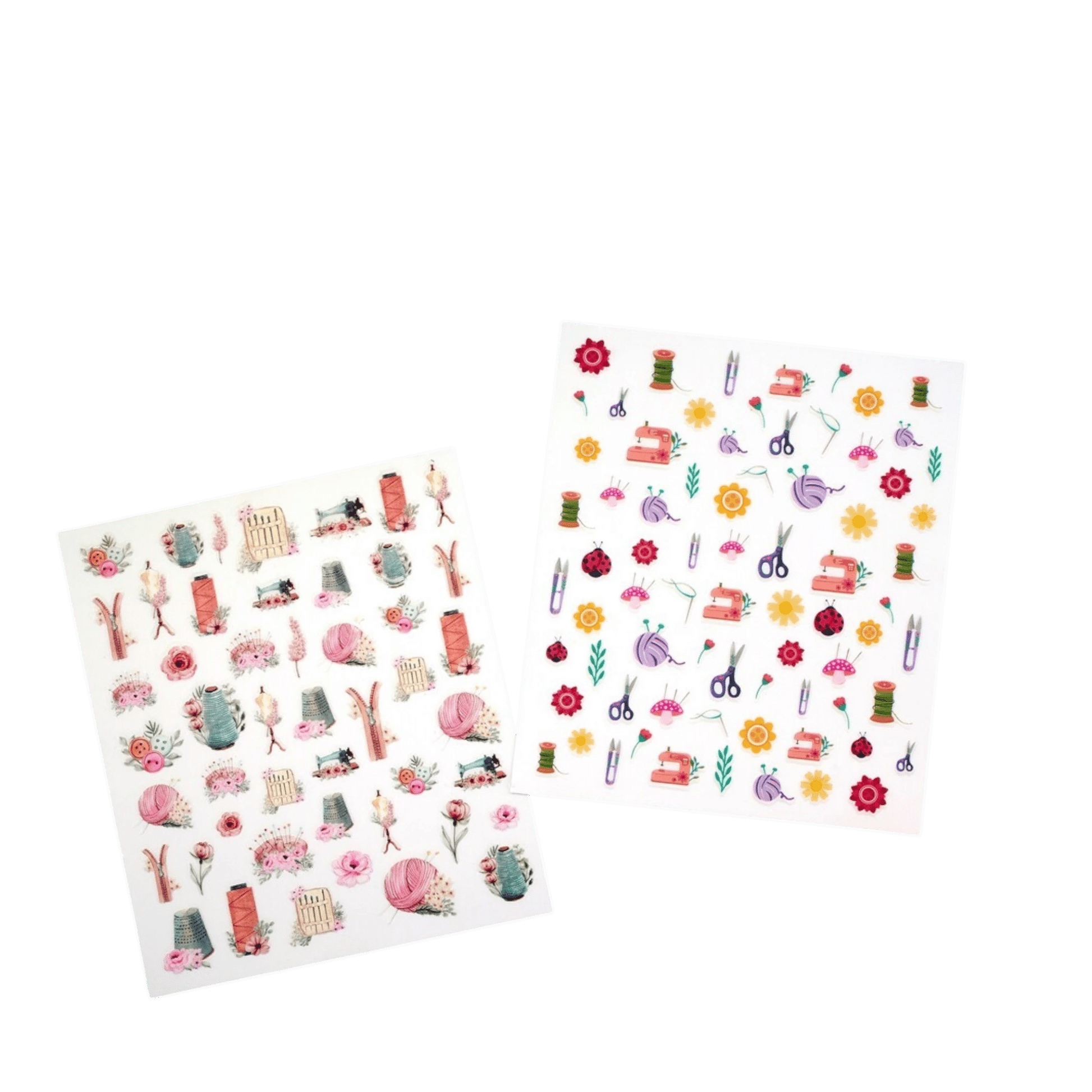 Nail Decals 2 Sheets - 122 STICKERS - Everything Fabric