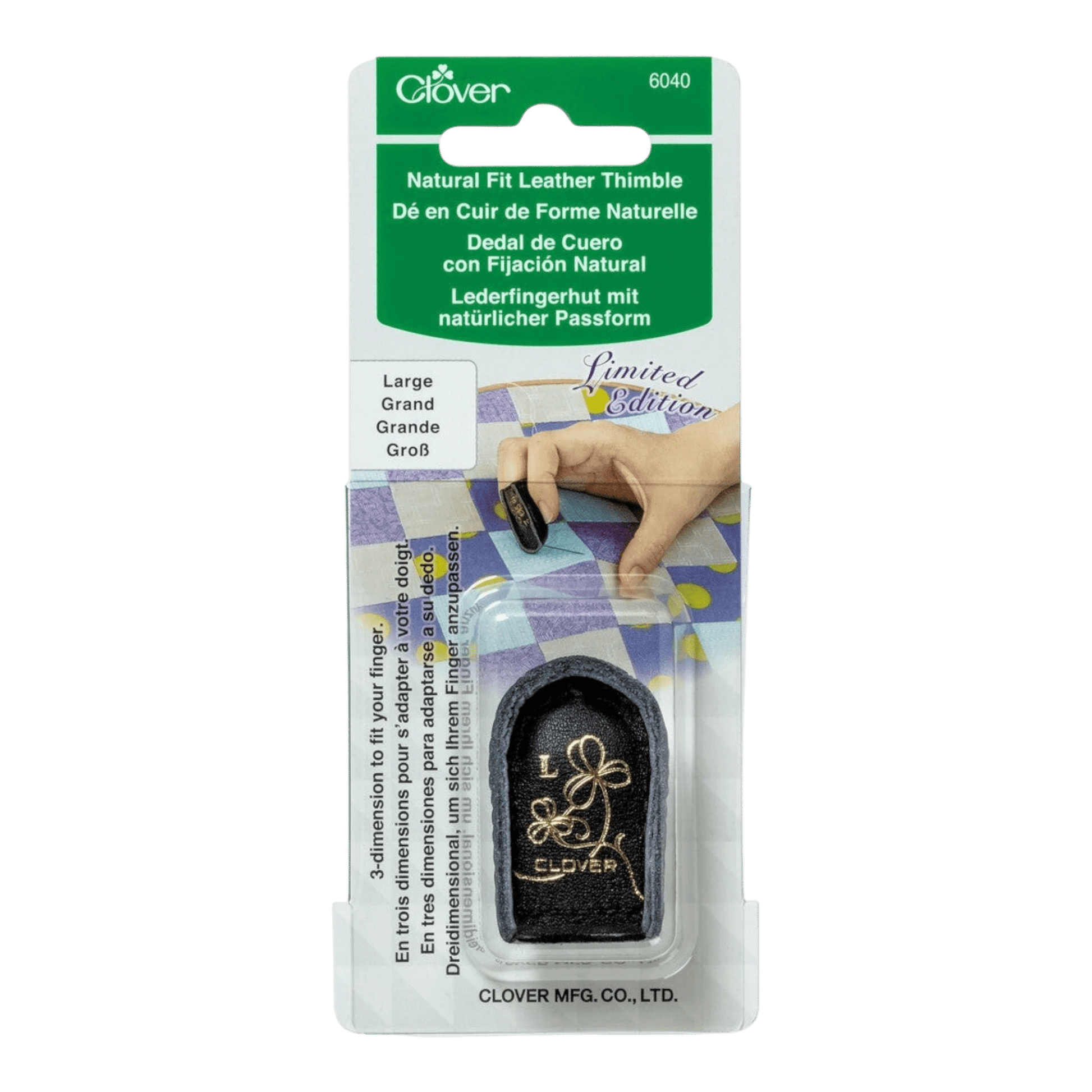 Natural Fit Leather Thimble - Large - Everything Fabric