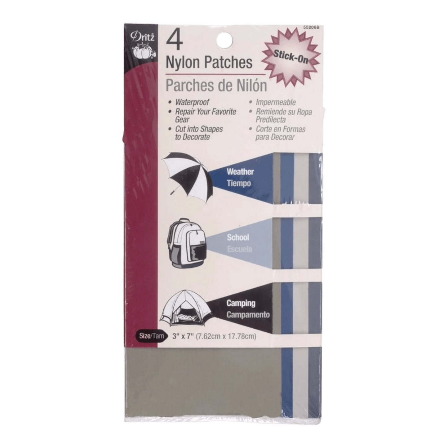 Nylon Patches Stick-On Camp Colors - Everything Fabric