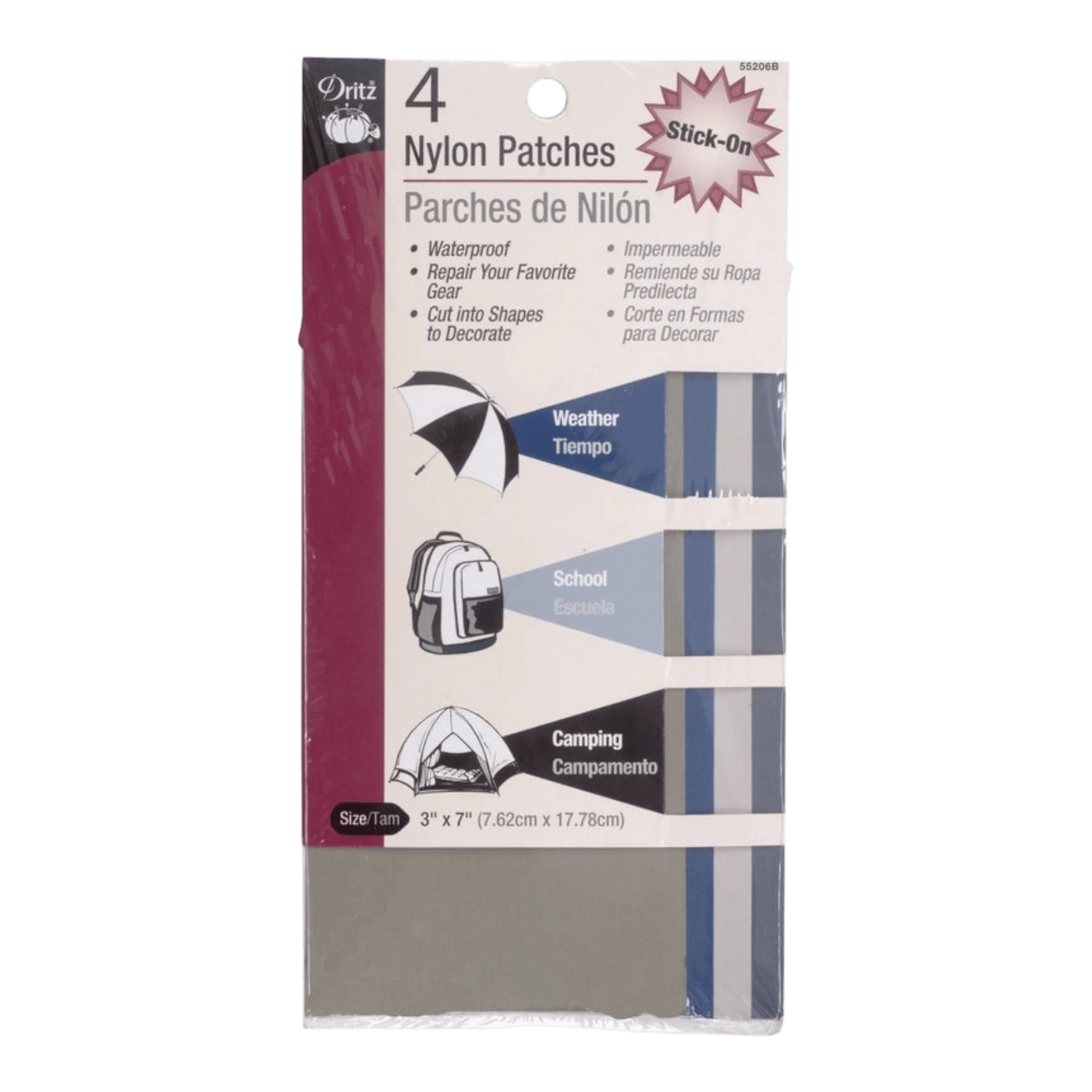 Nylon Patches Stick-On Camp Colors - Everything Fabric