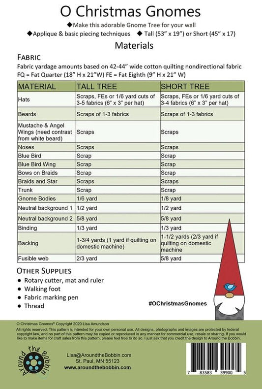 O Christmas Gnomes Pattern - Everything Fabric