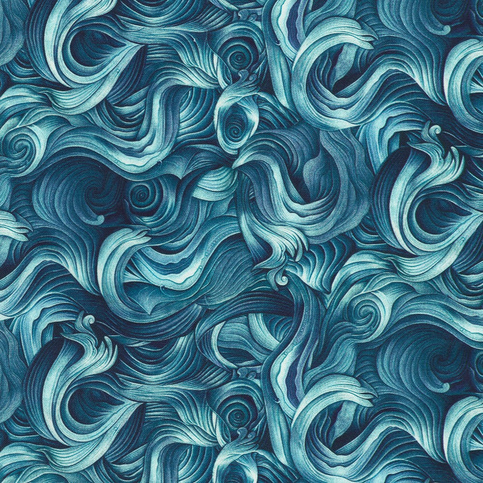 Ocean Fantasy Stormy Waves in Storm – SRKD-24185-300 by Robert Kaufman
