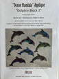 Ocean Mandala Dolphin Applique Pattern - Everything Fabric