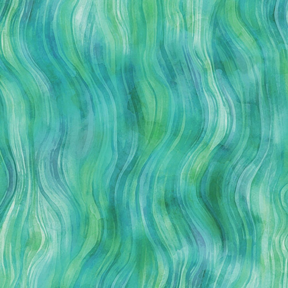 Ocean Tides of Colour - Seagrass - Everything Fabric