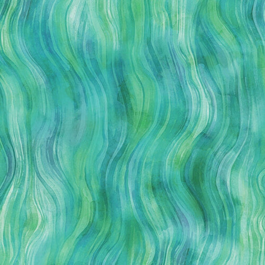 Ocean Tides of Colour - Seagrass - Everything Fabric