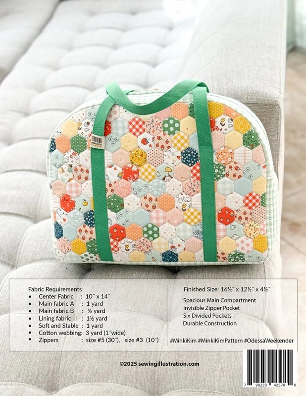Odessa Weekender Bag Pattern - Everything Fabric