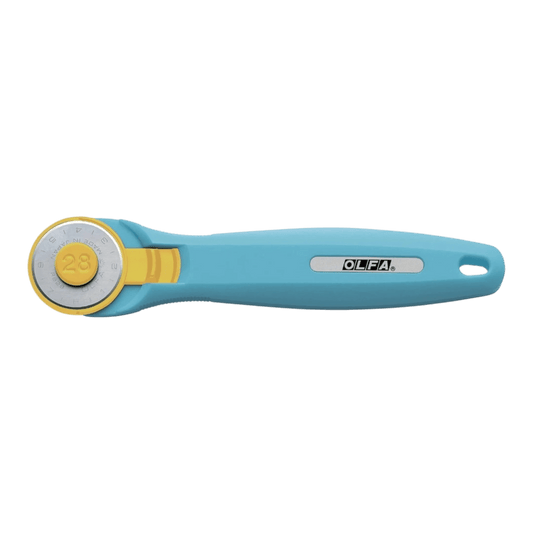 OLFA 28 mm Aqua Quick Change Rotary Cutter & Bonus Touch Knife - Everything Fabric
