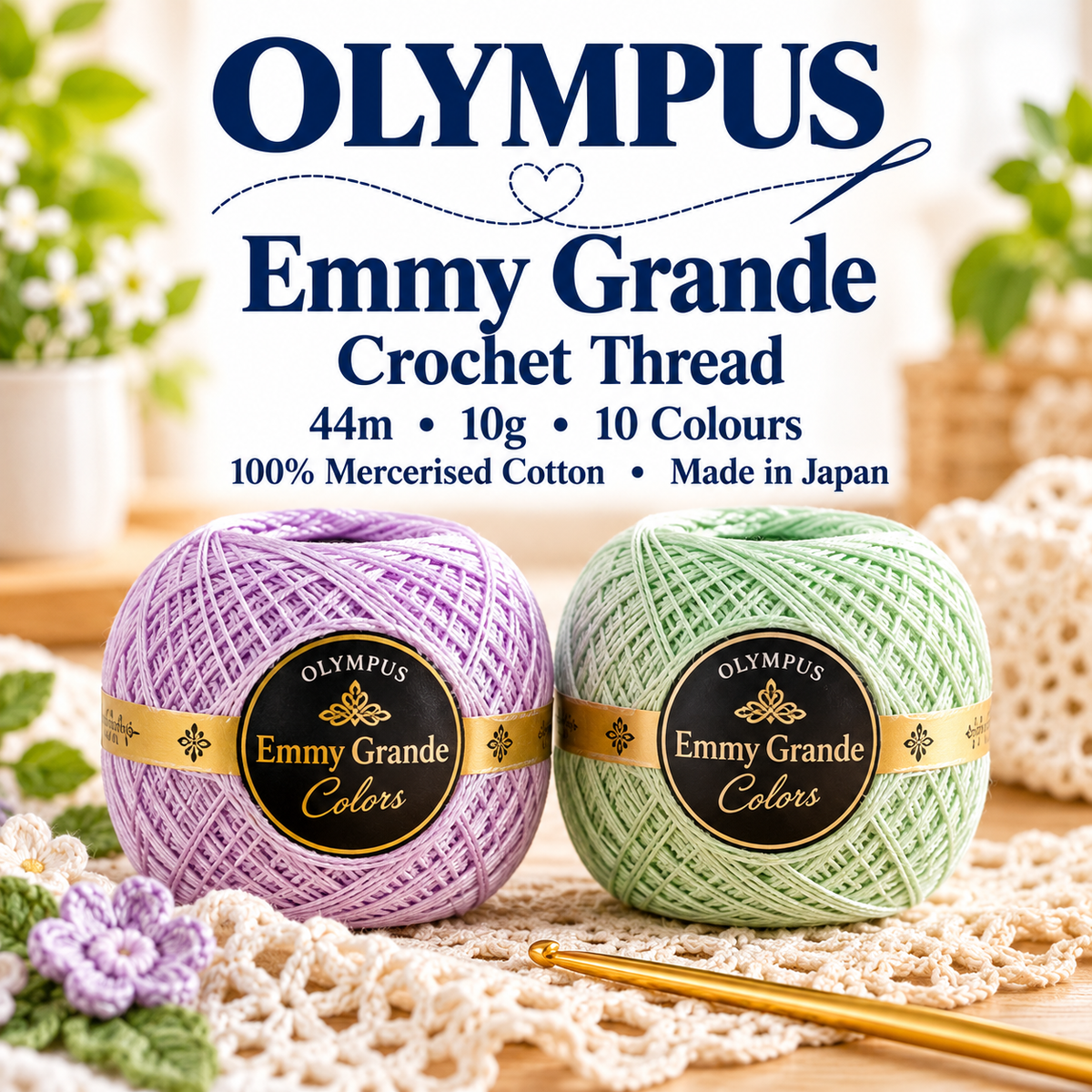 Olympus Emmy Grande Crochet Thread 44m 10g - 10 Colours