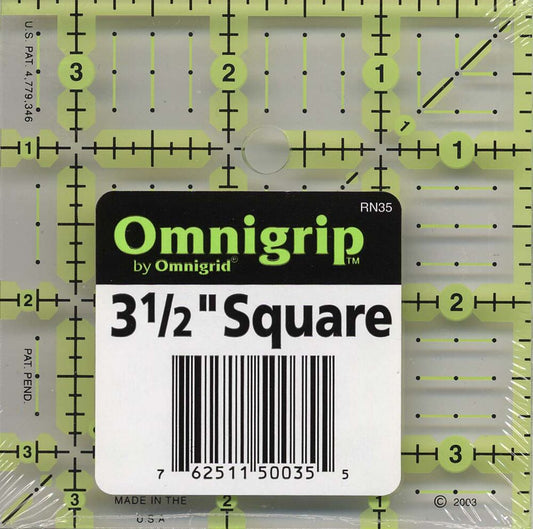 Omnigrid Omnigrip Neon Ruler - 3.5 in x 3.5 in - Everything Fabric