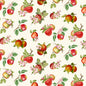 Orchard Valley - Cream Tossed Apples With Leaves - Everything Fabric