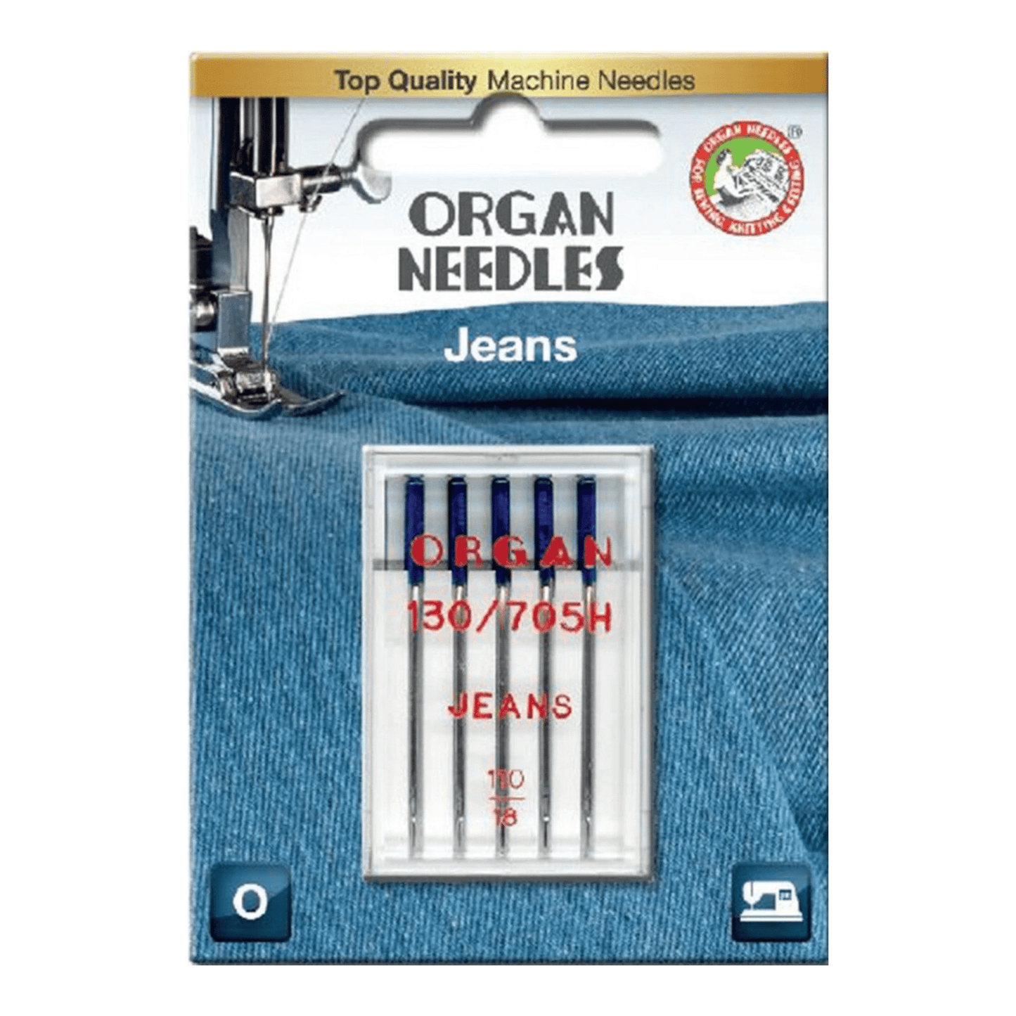 ORGAN Brand Jeans 110/18 Needles 5pk - Everything Fabric