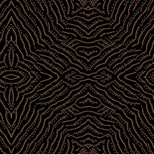 Origins - Diamond Linework Geo Black - Everything Fabric