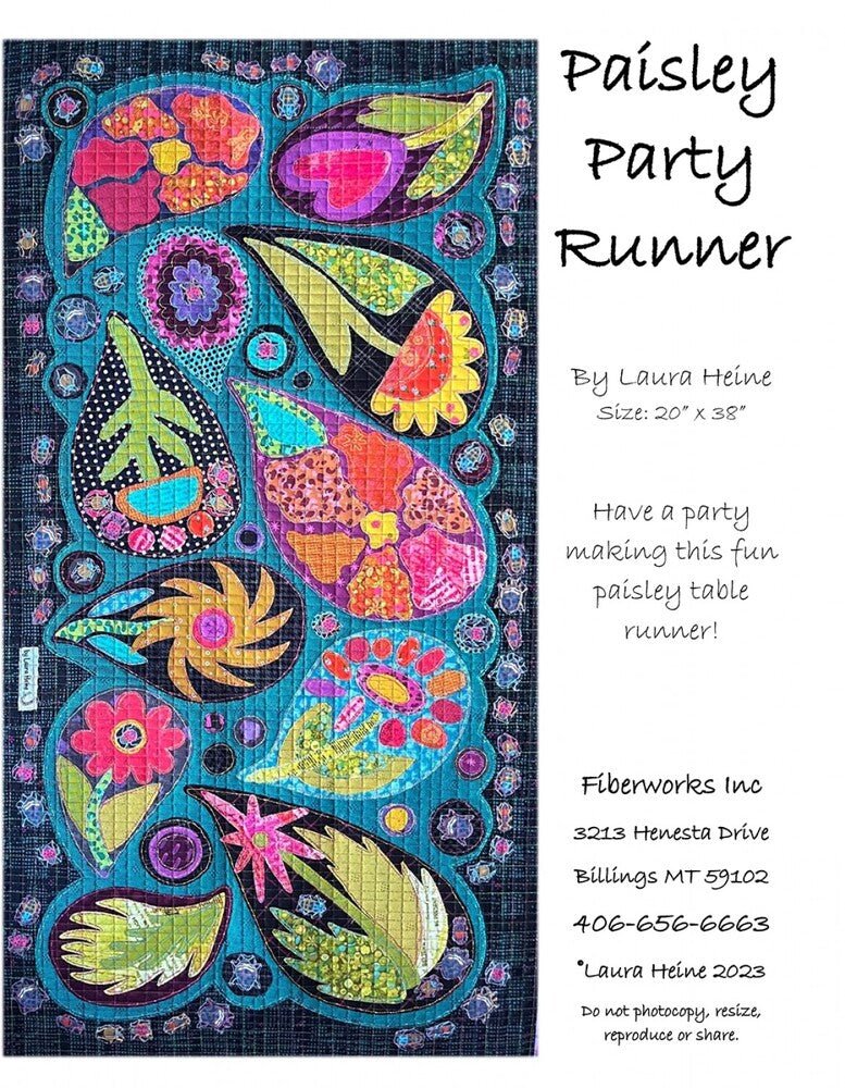 Paisley Party Runner Collage Pattern - Everything Fabric