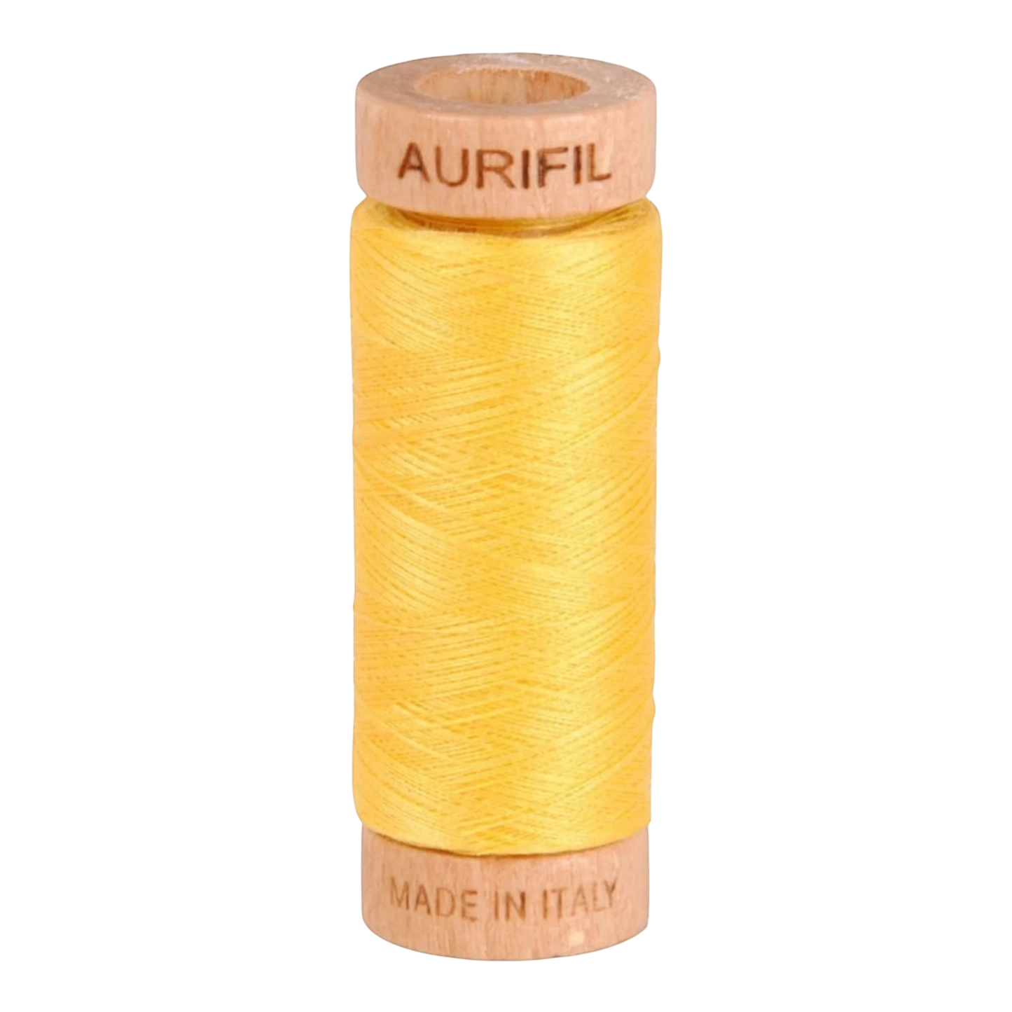 80wt Mako Cotton Solid - Pale Yellow #1135 for patchwork, quilting and sewing