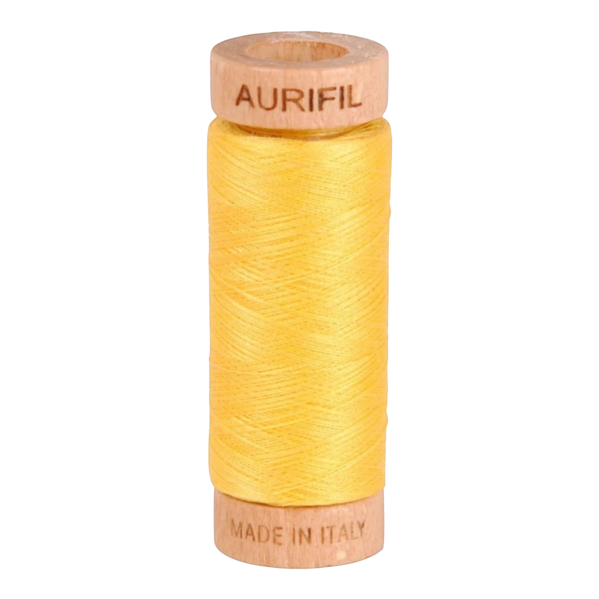 80wt Mako Cotton Solid - Pale Yellow #1135 for patchwork, quilting and sewing