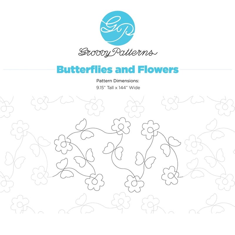 Pantograph - Butterflies and Flowers Paper - Everything Fabric