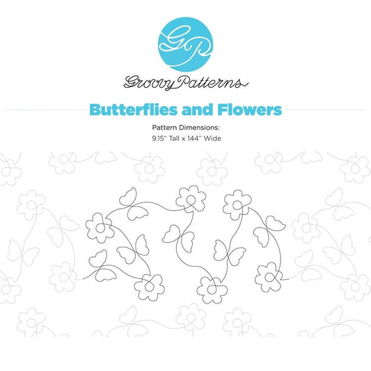 Pantograph - Butterflies and Flowers Paper - Everything Fabric
